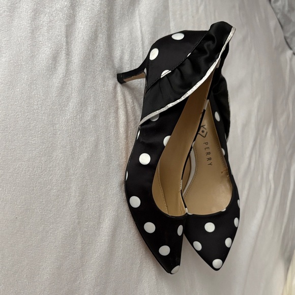 Katy Perry Collections Black and White Polka Dot Heels - Picture 2 of 4